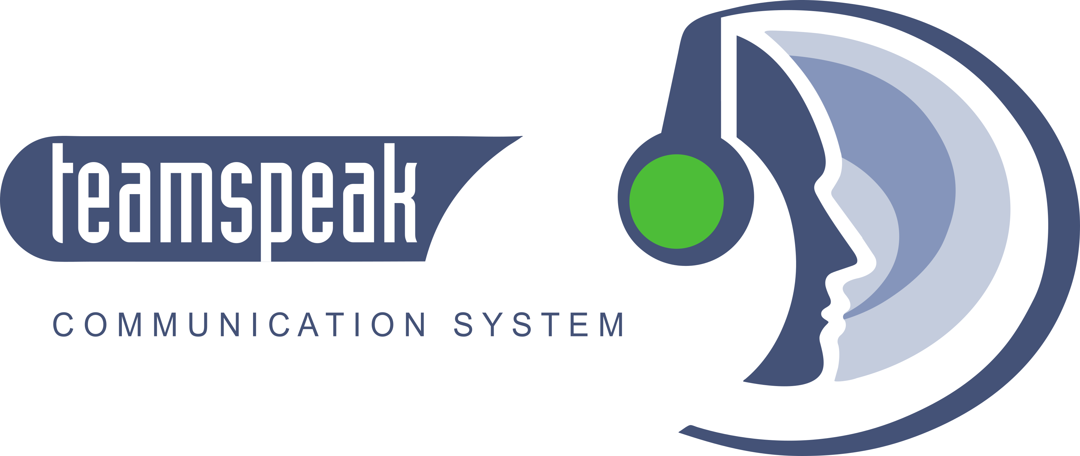 TeamSpeakのロゴ。.