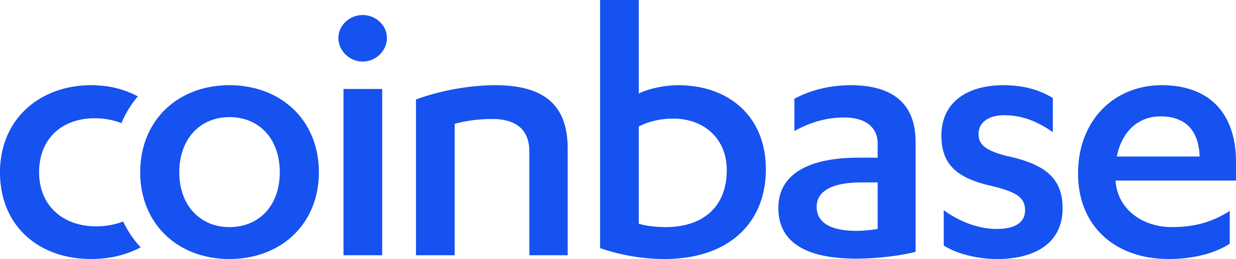 Coinbaseのロゴ。.