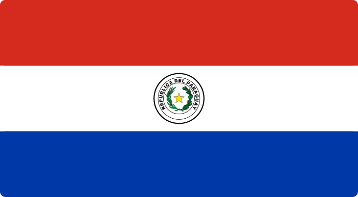 パラグアイの国旗。.
