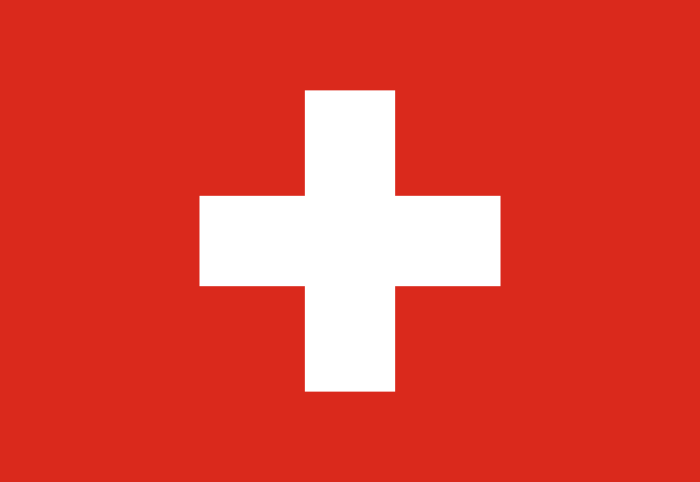 スイスの国旗。.