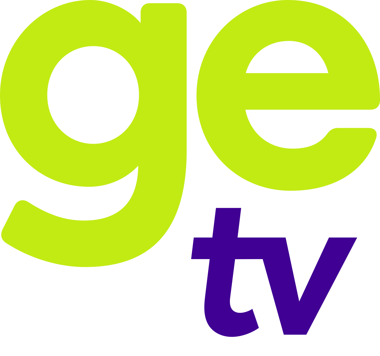 ge tvのロゴ。.