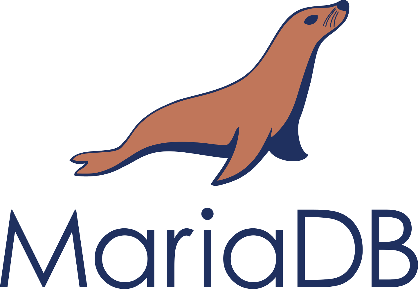 MariaDBのロゴ。.
